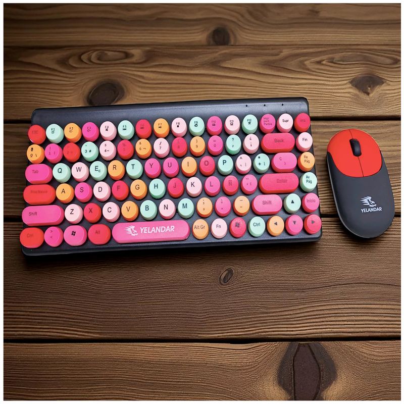 GENERICO - Kit Teclado y Mouse inalámbrico en Español- Computadora Laptop - Negro