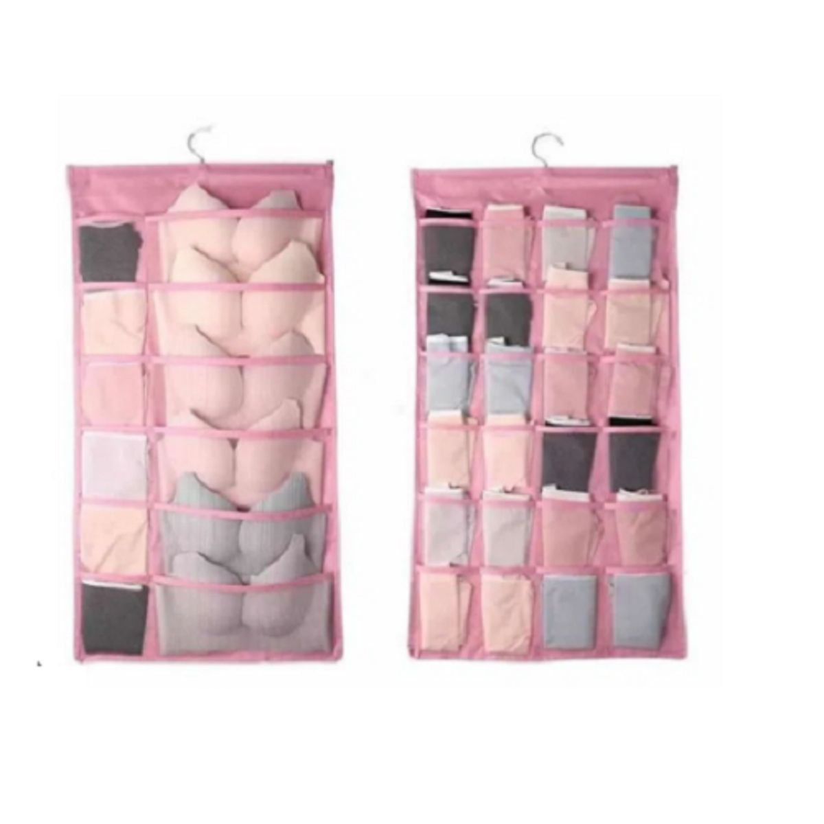 GENERICO - Organizador Colgante Para Ropa Interior Grande 36 Bolsillos rosado