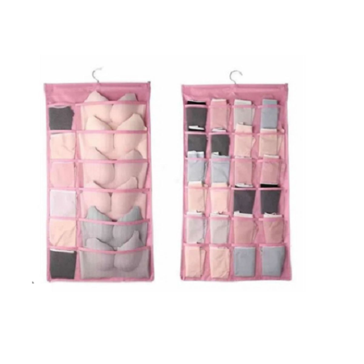 GENERICO - Organizador Colgante Para Ropa Interior Grande 36 Bolsillos rosado