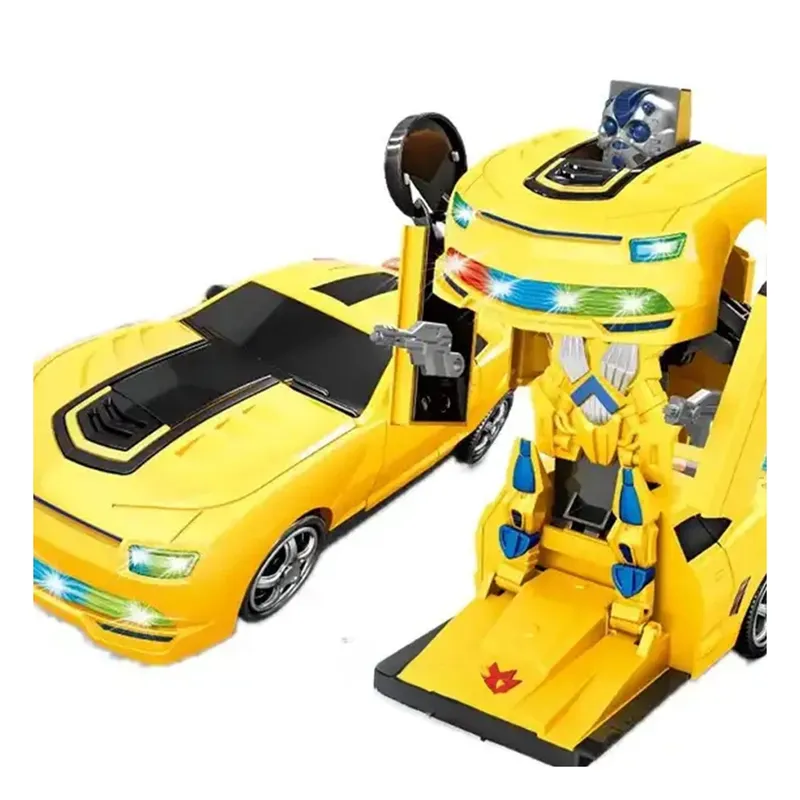 RYBIU IMPORT - Pack2 Carro Robot Transformable para Jugar Niños Amarillo