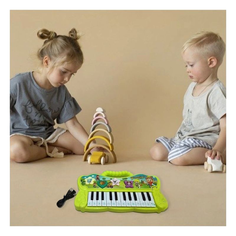 GENERICO - Pack4 Piano que Sirve para Niñas en Verde Y+Regalo Stickers