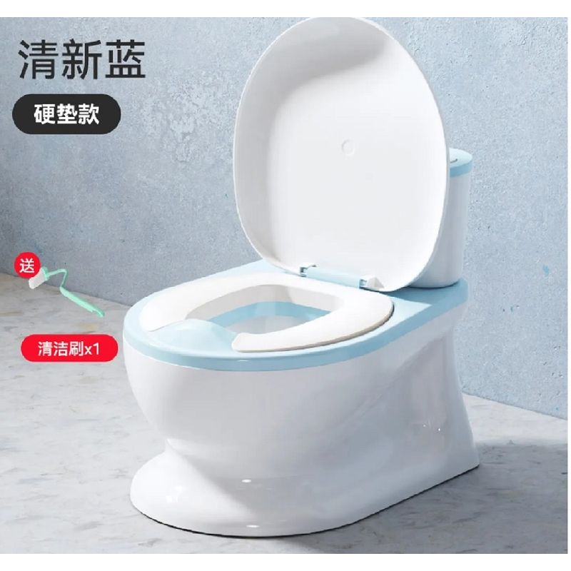 GENERICO - Inodoro de entrenamiento para Niños con Porta Papel Celeste