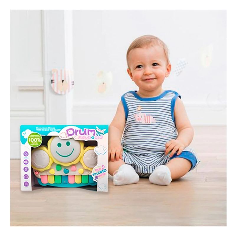 GENERICO - Pack2 Piano Ludico y Educativo en Amarillo Y+Regalo Stickers