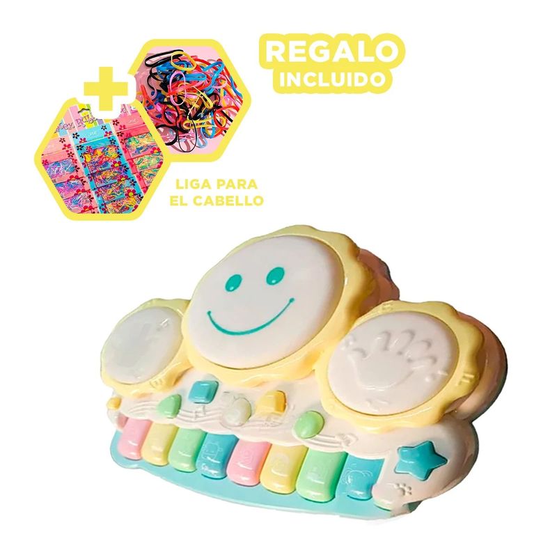 GENERICO - Pack6 Piano Musical Divertido Niños Amaril Y+Ligas de Regalo