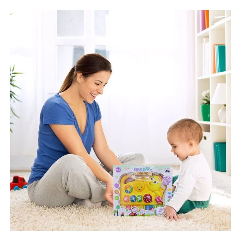 GENERICO - Pack4 Piano con Sonido Practico Bebes Y+Banderitas Adhesivas