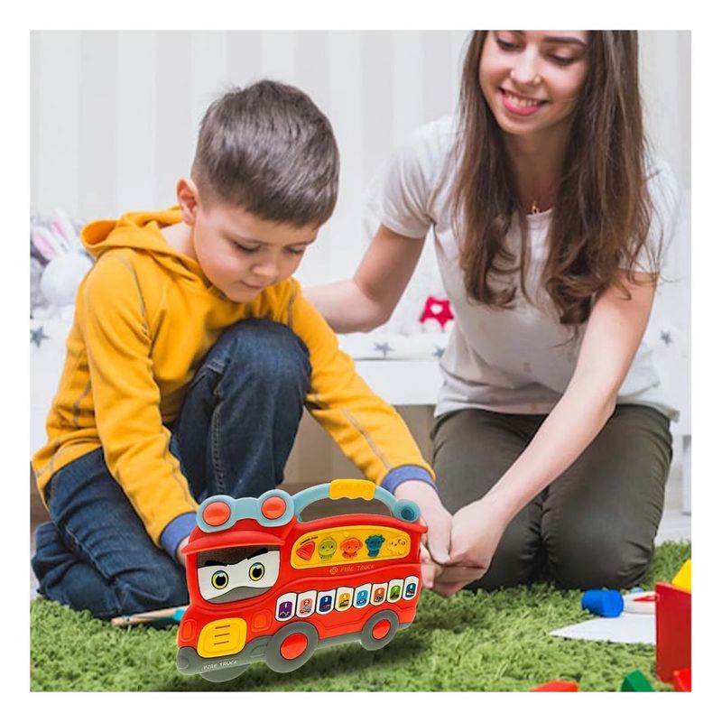 GENERICO - Pack12 Juguete Forma de Bombero en Rojo Y+Regalo Agendita