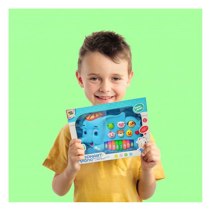 GENERICO - Pack4 Piano Barras Didactico Elefante Y+Regalo Agendita