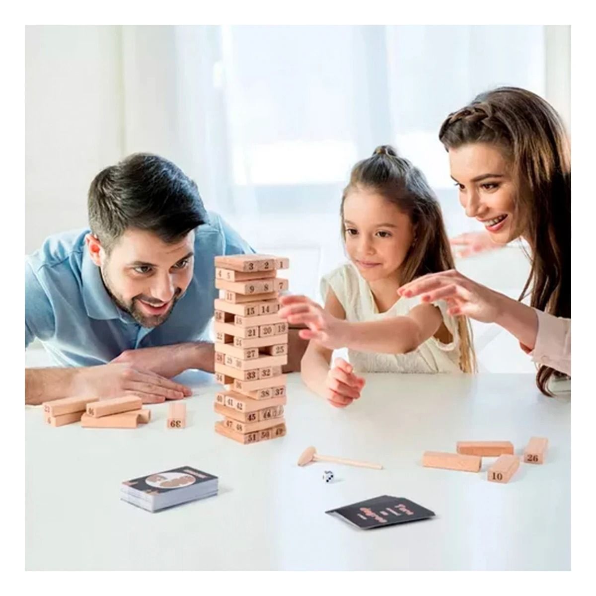 GENERICO - Pack12 Juego de Mesa de Madera Caja Amarilla