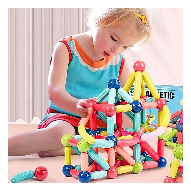 GENERICO - Pack4 Set Magnetico de Construir 42 Piezas Y+Papel de Regalo