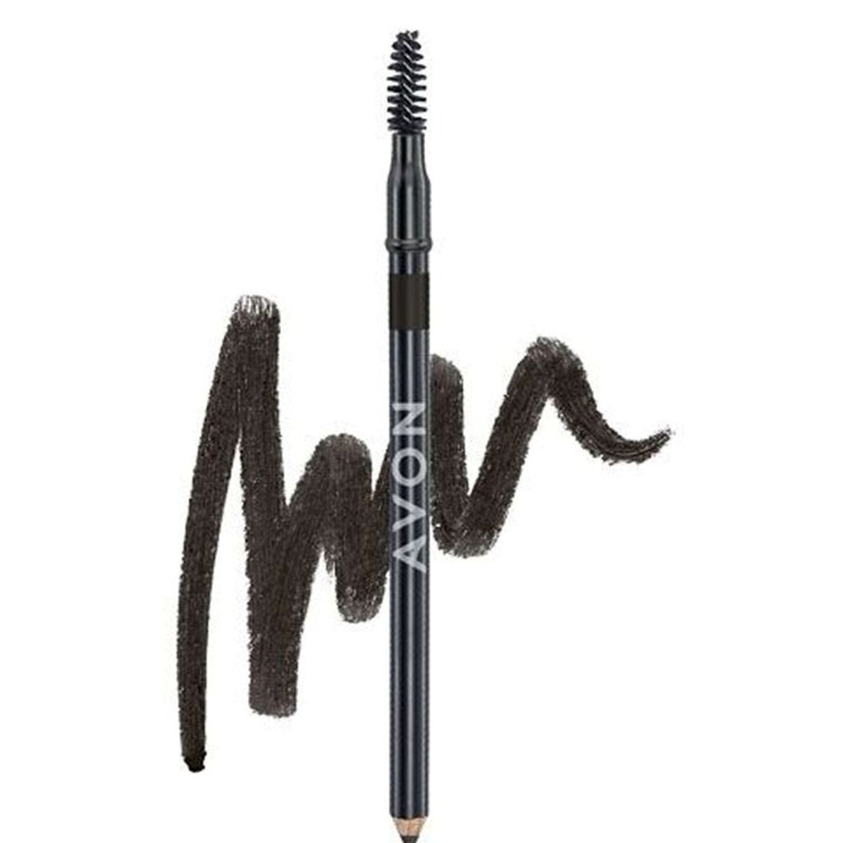 YANBAL - Lápiz de Cejas y cepillo color Soft Black Avon True Color