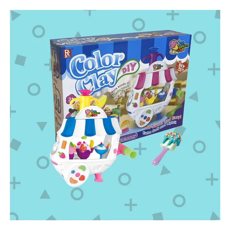 GENERICO - Pack2 Coche Heladero en Azul y Blanco Y+Ligas de Regalo