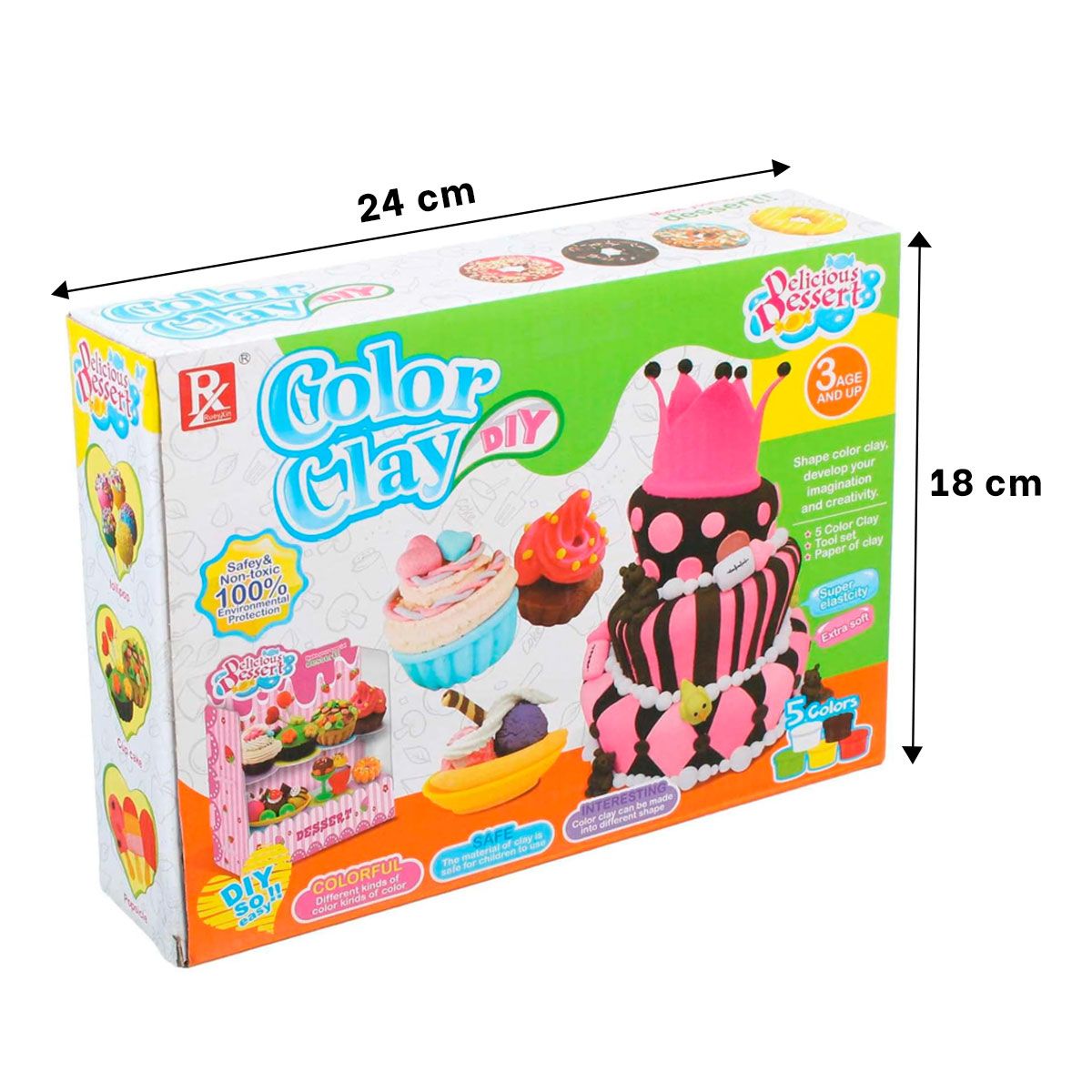 GENERICO - Pack4 Mesa Postres con Plastilina Multicol Y+Regalo Agendita