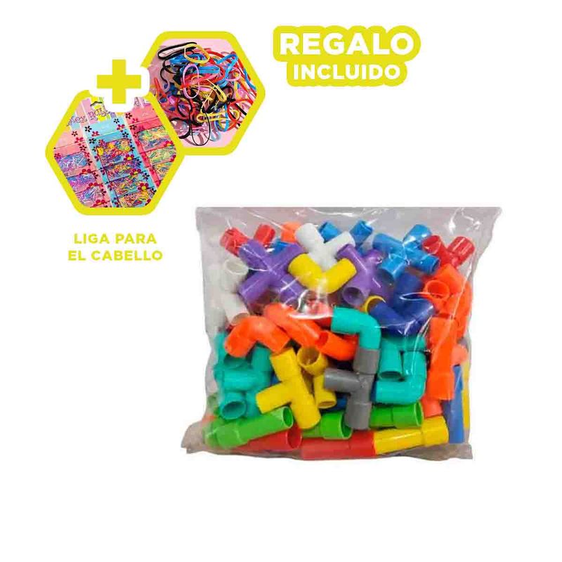 GENERICO - Conectores de Juego en Forma de Tubos Y+Ligas de Regalo