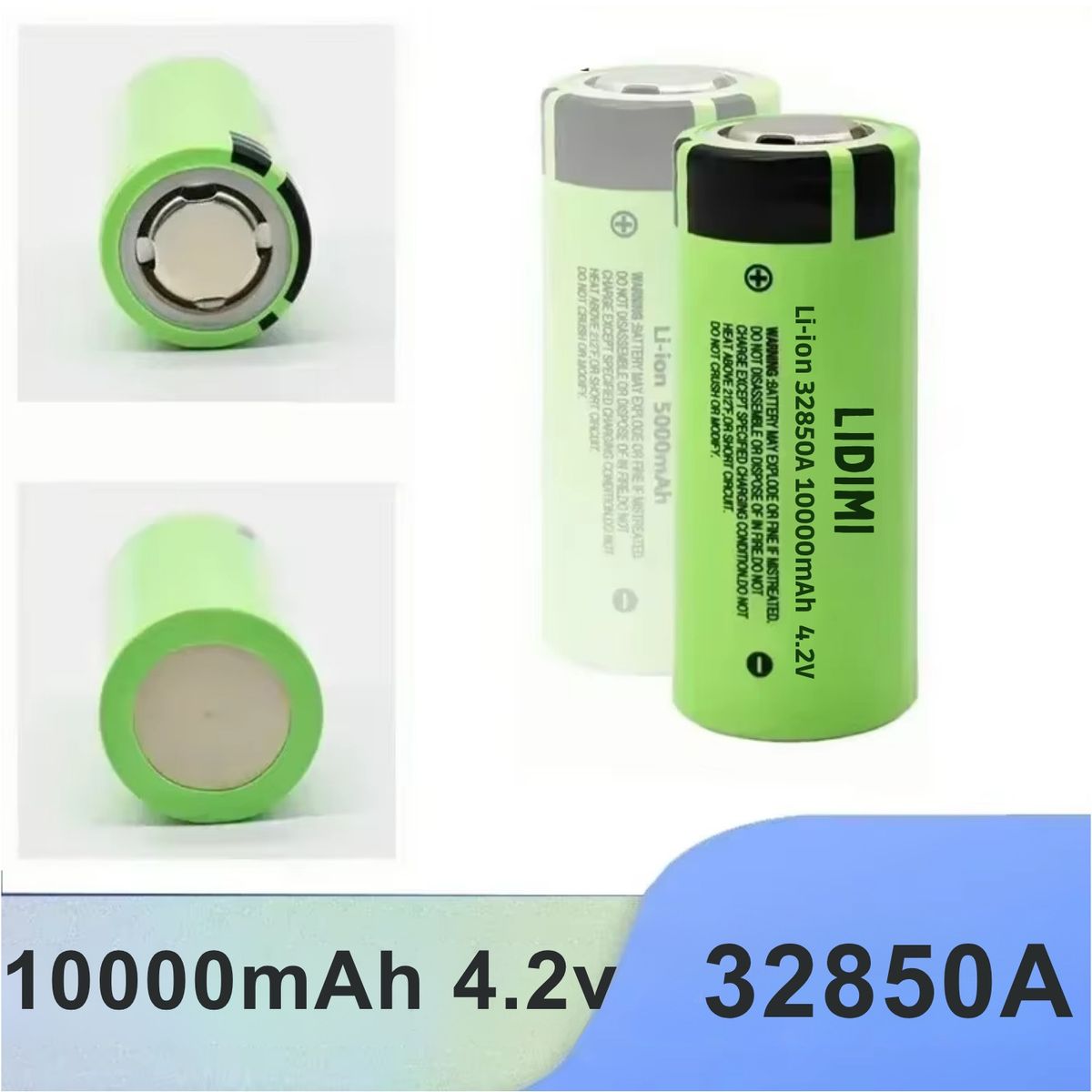 LIDIMI - Batería de Litio LIDIMI 32850A 10000mAh 42V para Linterna LED