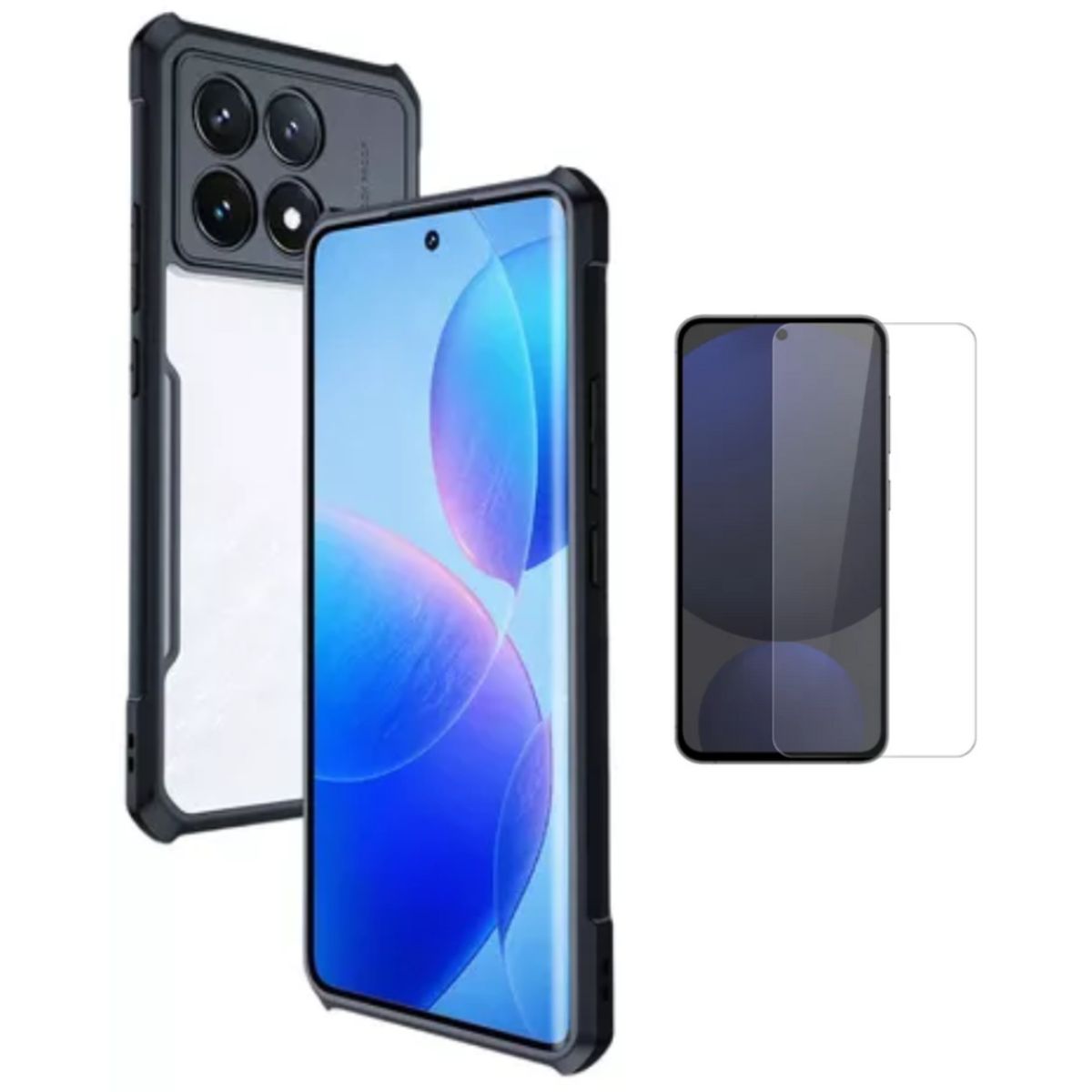 XUNDD - CASE XUNDD BUMPER PARA XIAOMI POCO X6 PRO 5G Y VIDRIO