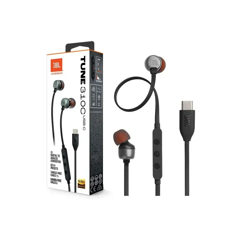 JBL - Audífonos JBL Tune 310C Tipo C - Negro