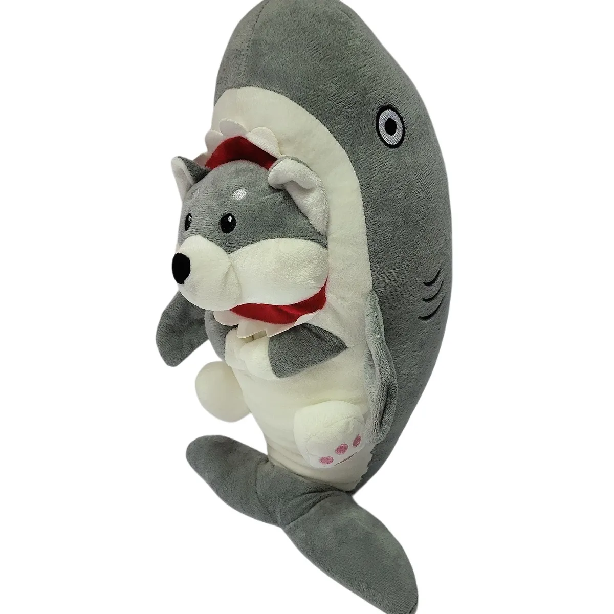 KAWAI - Peluche almohada combinación de tiburón y perro