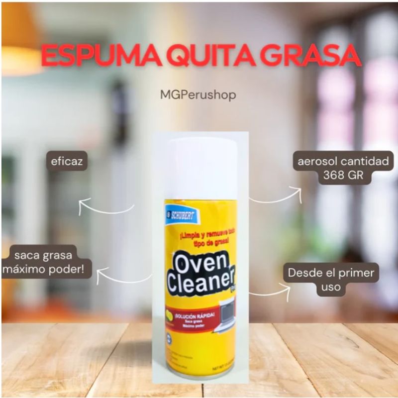 GENERICO - REMOVEDOR QUITA GRASA ESPUMA OVEN CLEANER 100% GARANTIZADO X 2