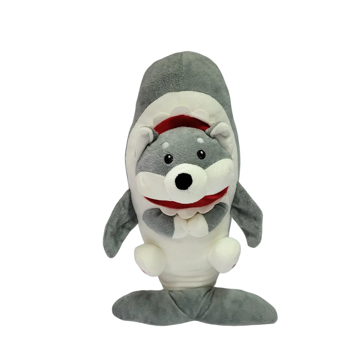 KAWAI - PELUCHE ALMOHADA COMBINACIÓN DE TIBURÓN Y PERRO TALLA L 65CM