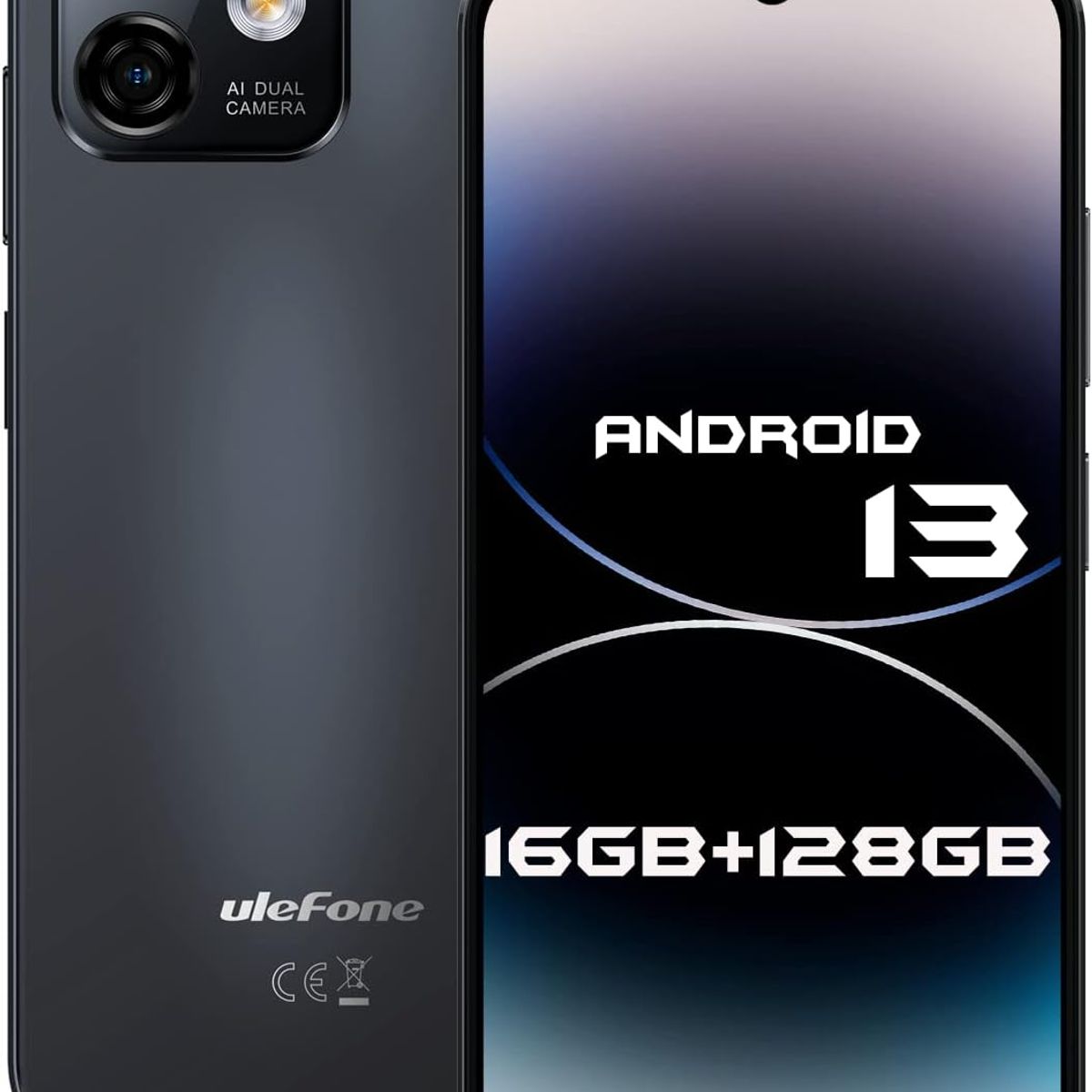 ULEFONE - Ulefone Note16 Pro celular 16GB+128GB 50MP 4400mAh-Negro