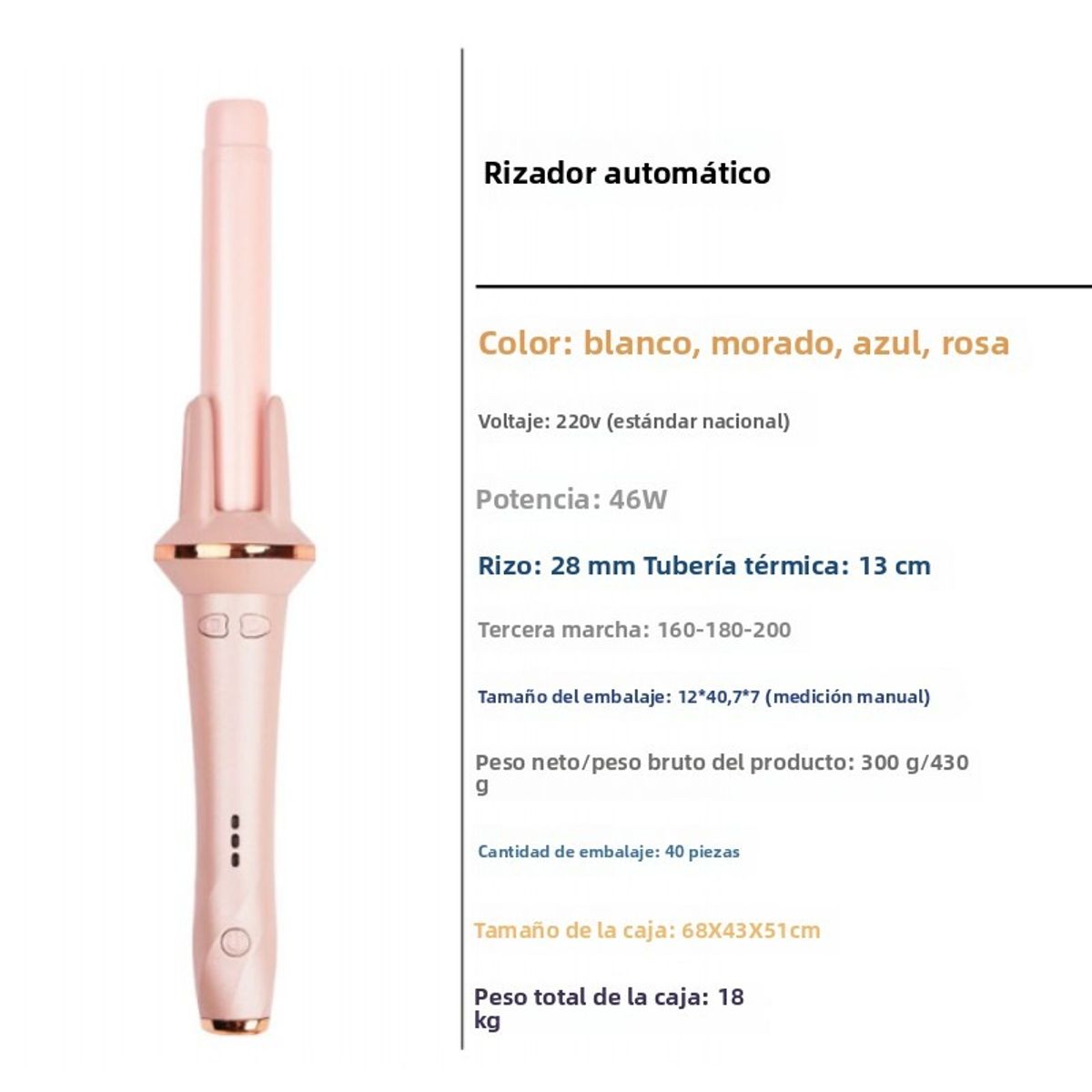 TIOZONEY - Plancha rizadora automática