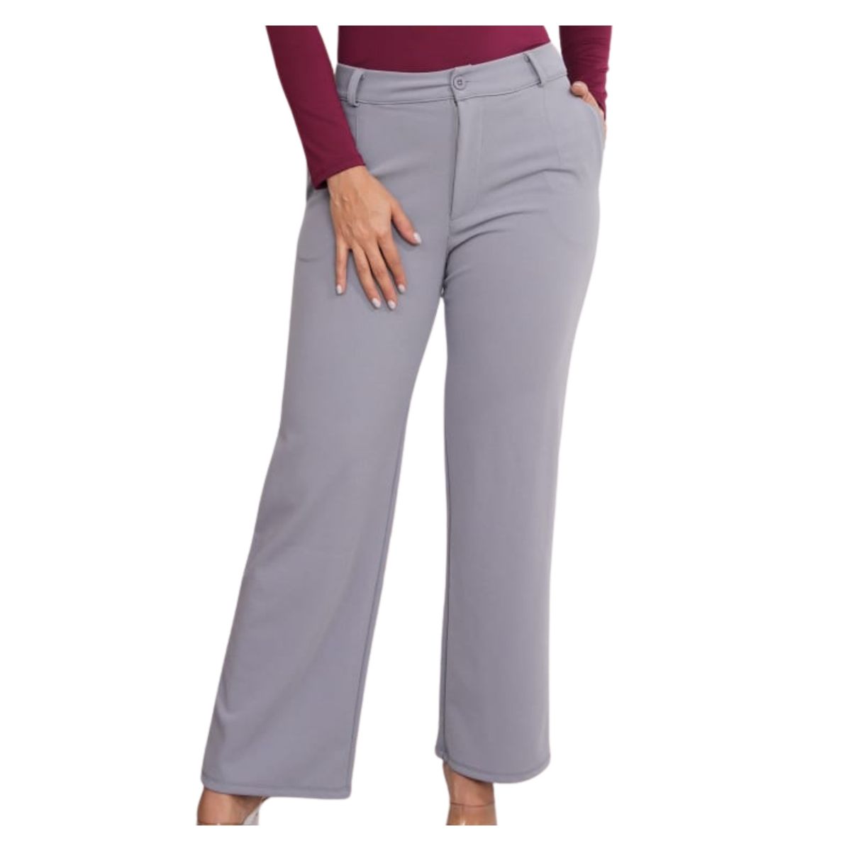 GENERICO - Pantalón Recto Botón  Isabella Mujer