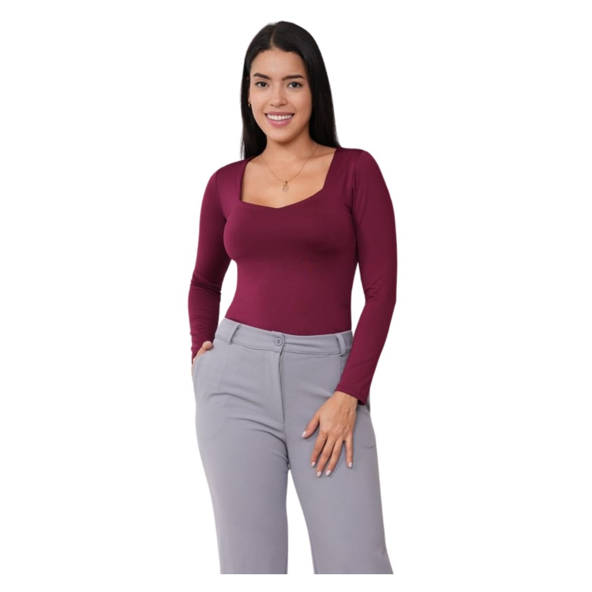 GENERICO - Pantalón Recto Botón  Isabella Mujer