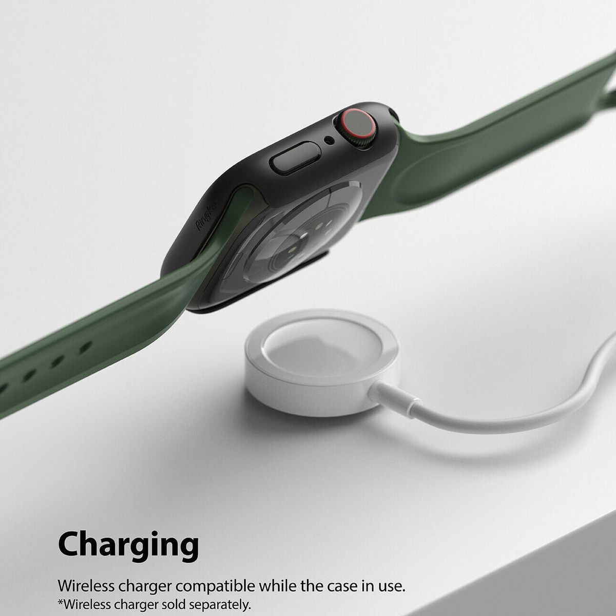 RINGKE - Case Ringke Slim Apple Watch 45MM Series 9 8 7 Negro Mate 2 PACK