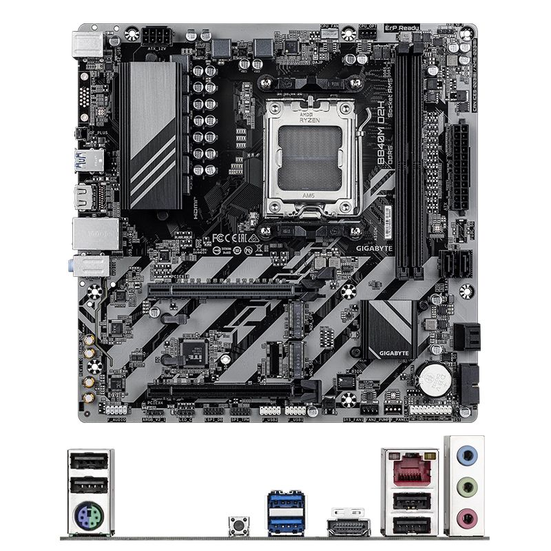 GIGABYTE - Motherboard GIGABYTE B840M D2H,  B840, Socket AMD AM5, mATX