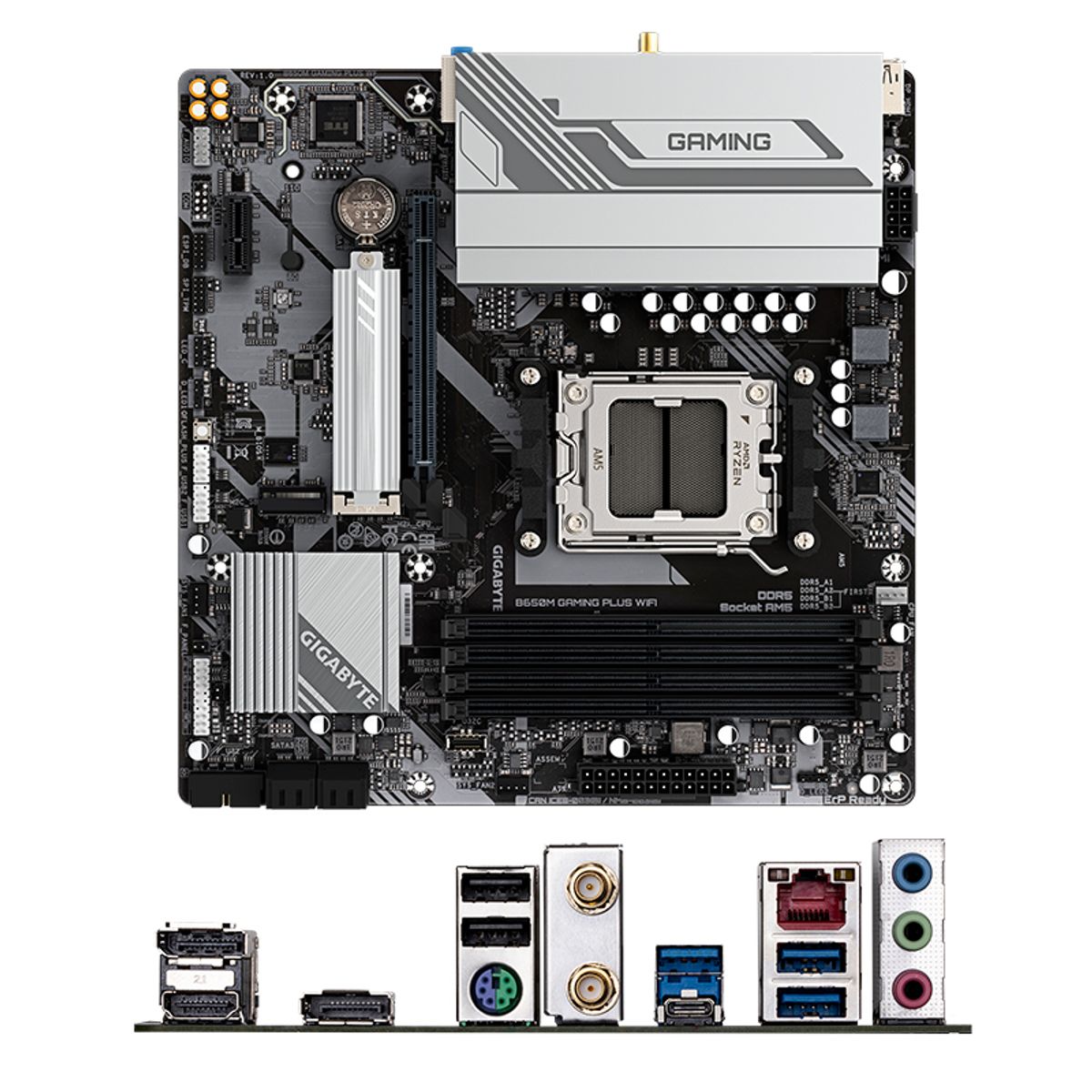 GIGABYTE - Motherboard Gigabyte B650M GAMING PLUS WIFIB650 Socket AMD AM5 mATX