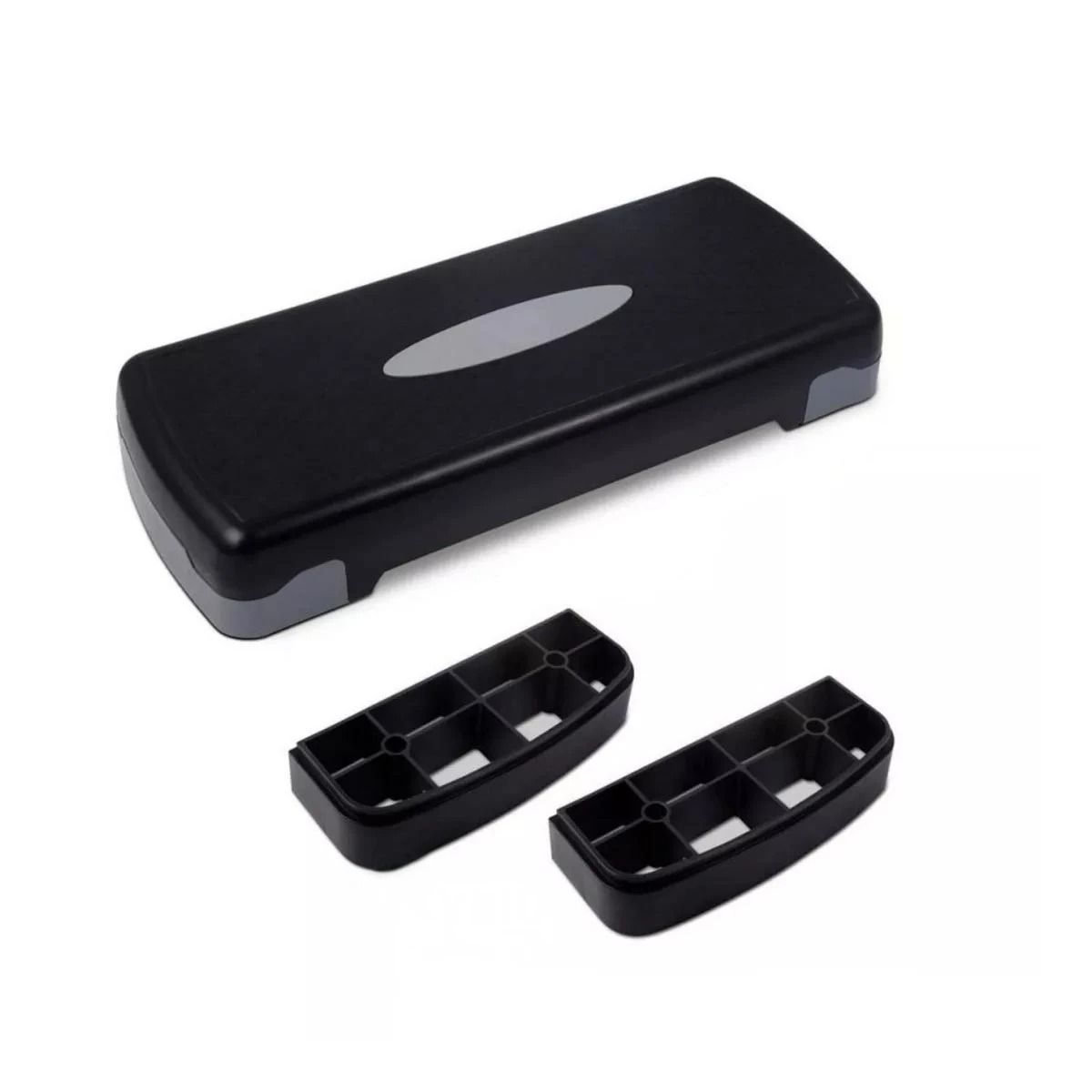 GENERICO - Pack2 Step Regulable de 2 Niveles Fitness Color Plomo