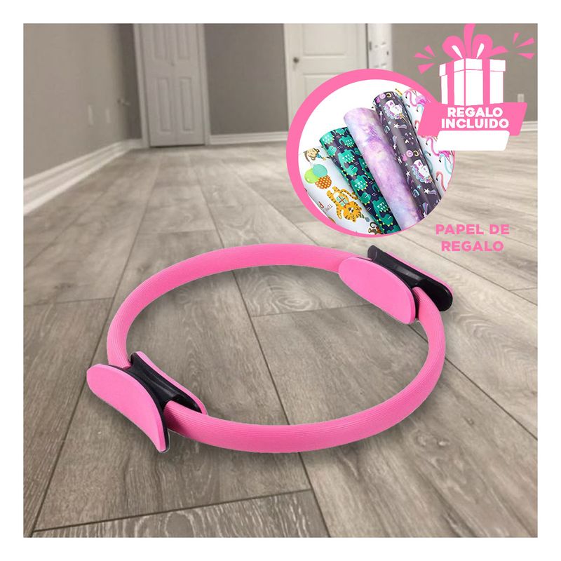 GENERICO - Aro de Ejercicio de 40 cm en Tono Rosado Y+Papel de Regalo