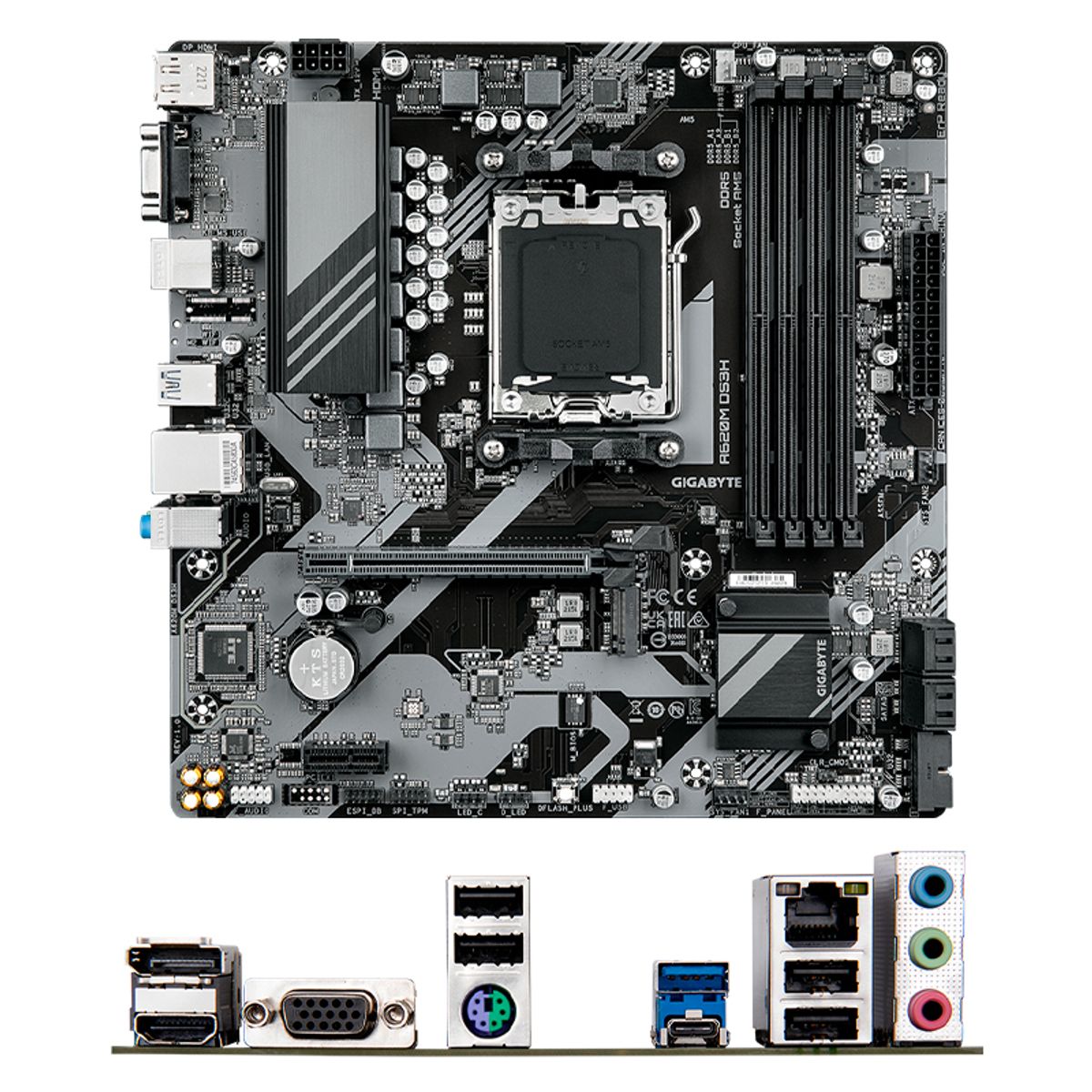 GIGABYTE - Motherboard Gigabyte A620M DS3H (rev. 1.0)  A620, Socket AM5, Micro ATX