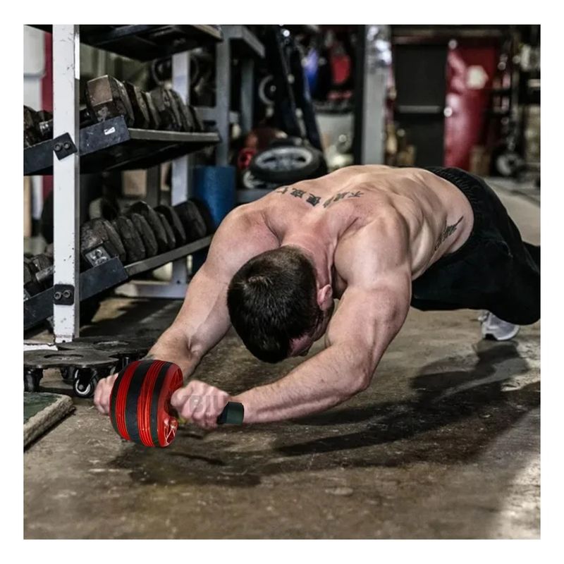 GENERICO - Pack6 Disco de Gimnasio Redondo de Color Rojo