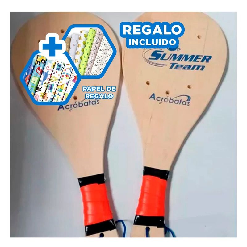 GENERICO - Paletas de Tenis de Playa Beige Y+Papel de Regalo