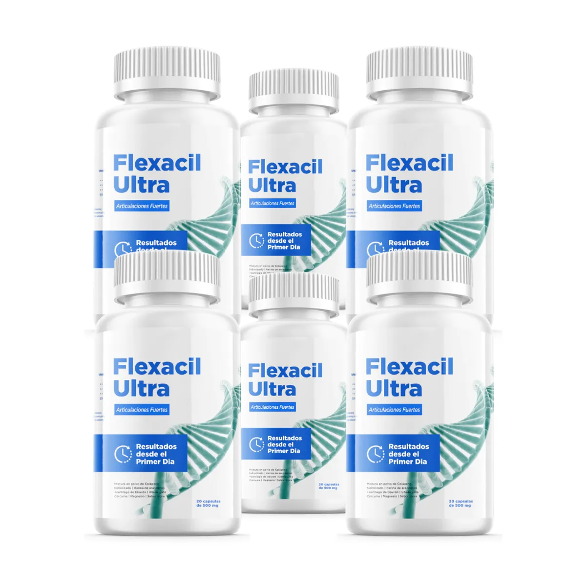 GENERICO - Flexacil Ultra Pack 6 Frascos Suplemento Natural