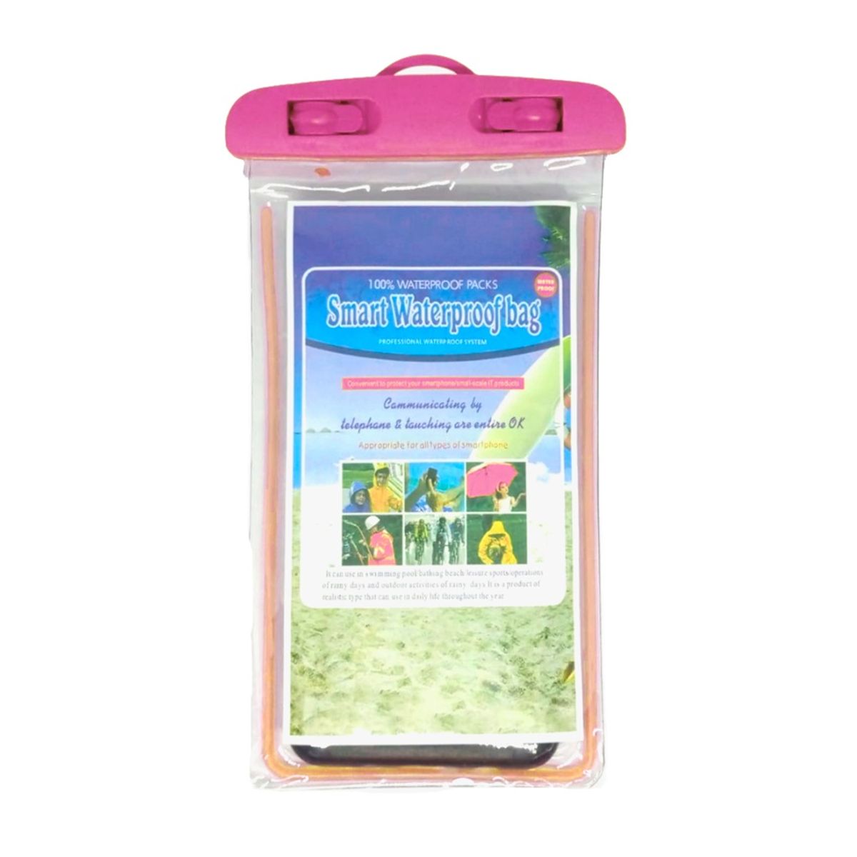 GENERICO - Funda Bolsa Protectora De Agua Para Celular Rosado