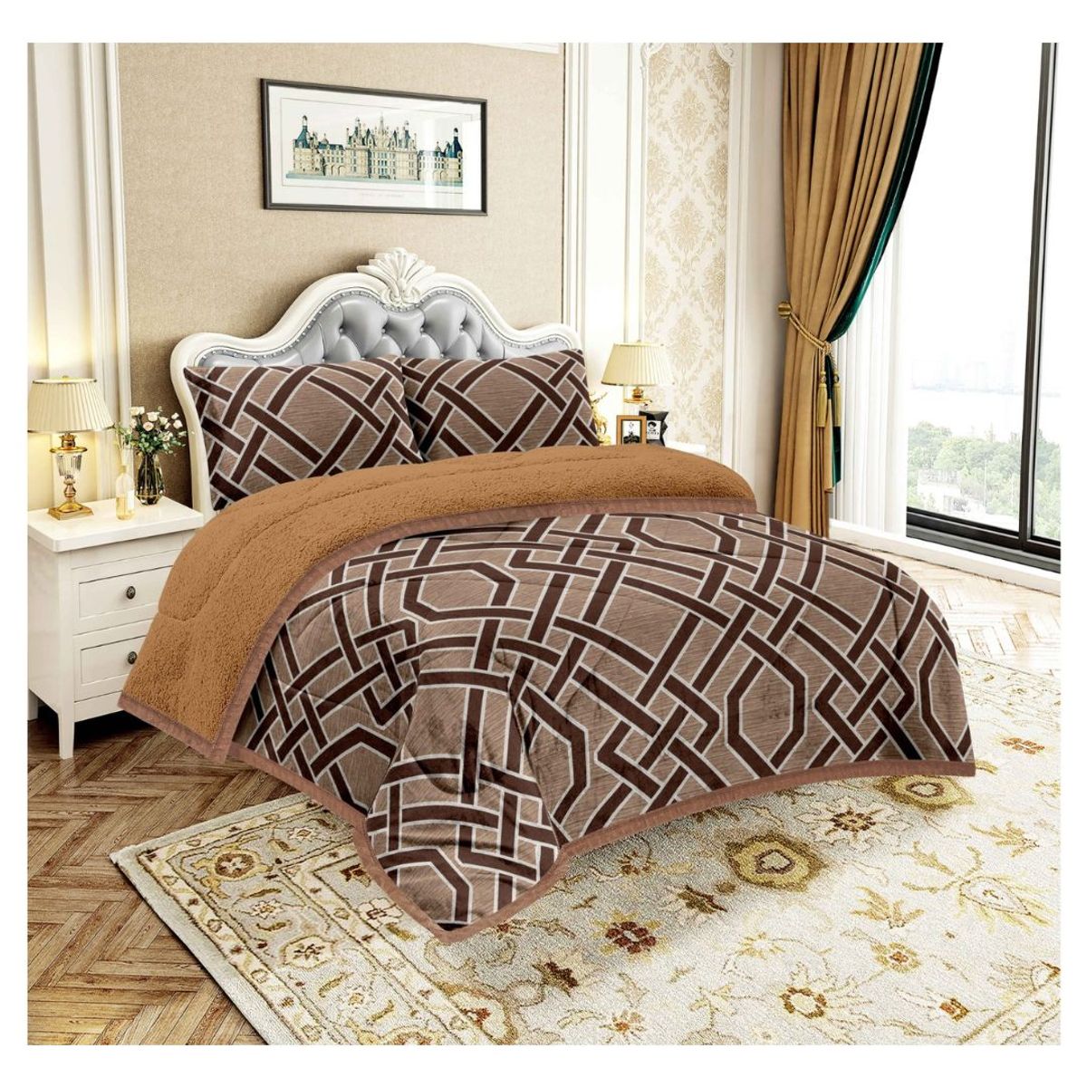 GOLDSUN - COBERTOR CON CARNERO EN 3 PIEZAS