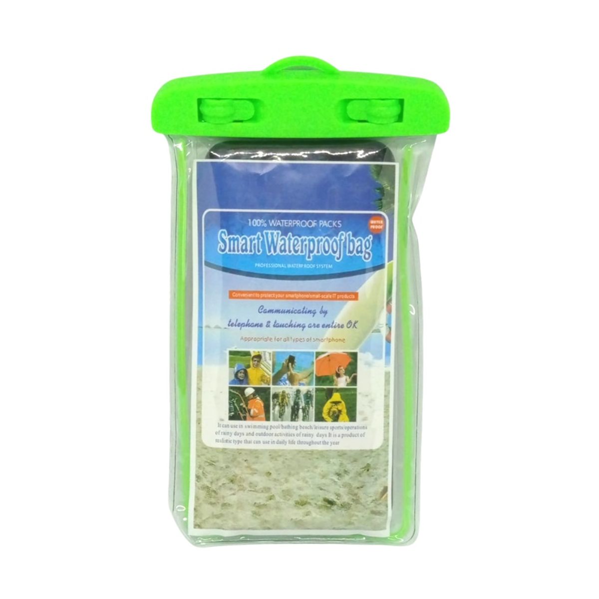 GENERICO - Funda Bolsa Protectora De Agua Para Celular Verde