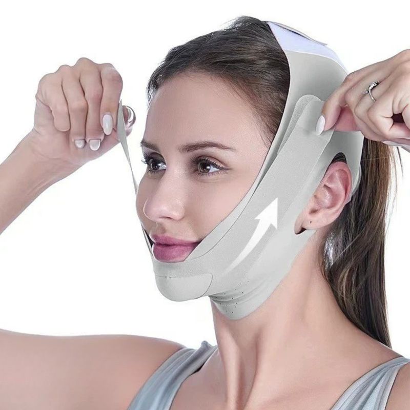 GENERICO - Faja Facial Fina Mentonera Doble Ajuste Verde Control Papada