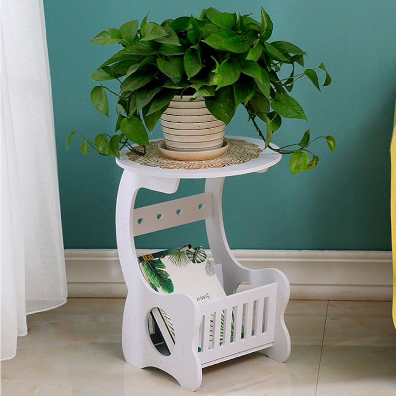 KELLER - Mesita Decorativa con Organizador y Librero