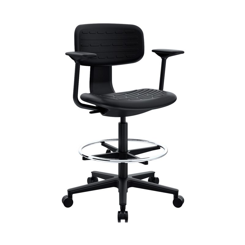 OFIDEAS - Silla Cajero Multifuncional Kan Negro Cb Cromado Ofideas