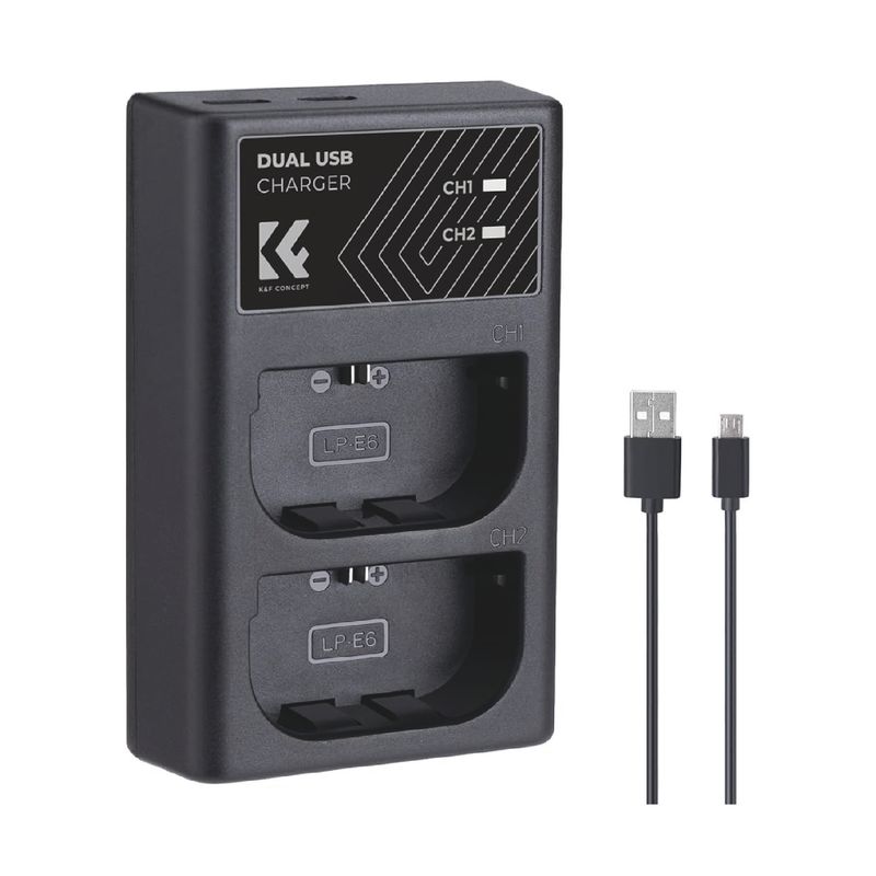 K&F CONCEPT - Cargador para Batería LP-E6 K&F Concept KF280007