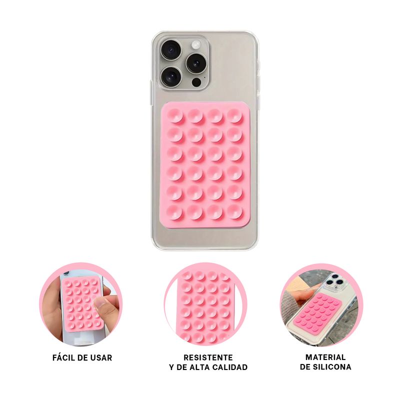 GENERICO - Pack4 Estabilizador Adhesivo Rosado Y+Banderitas Adhesivas