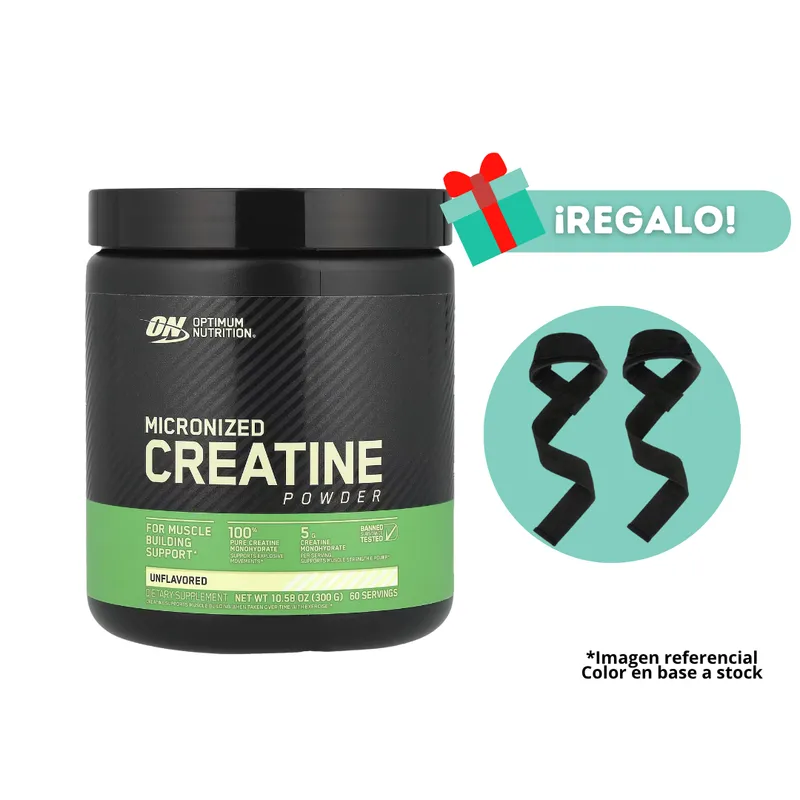 OPTIMUN NUTRITION - CREATINA OPTIMUN NUTRITION 300G + STRAPS