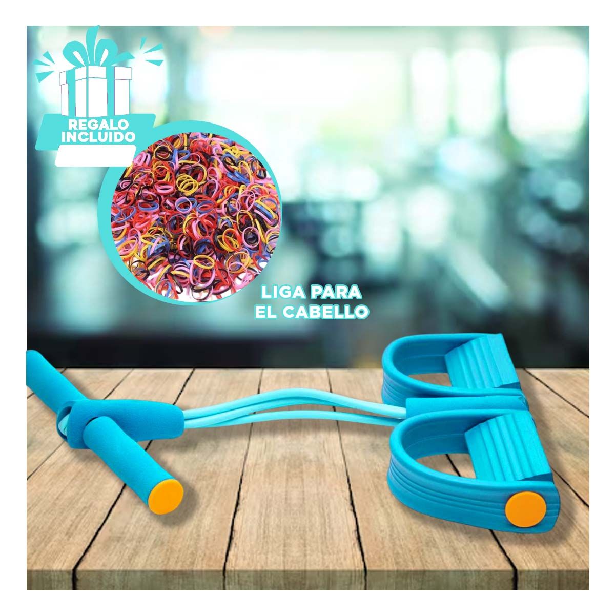 GENERICO - Banda de Estiramiento en Celeste Claro Y+Ligas de Regalo