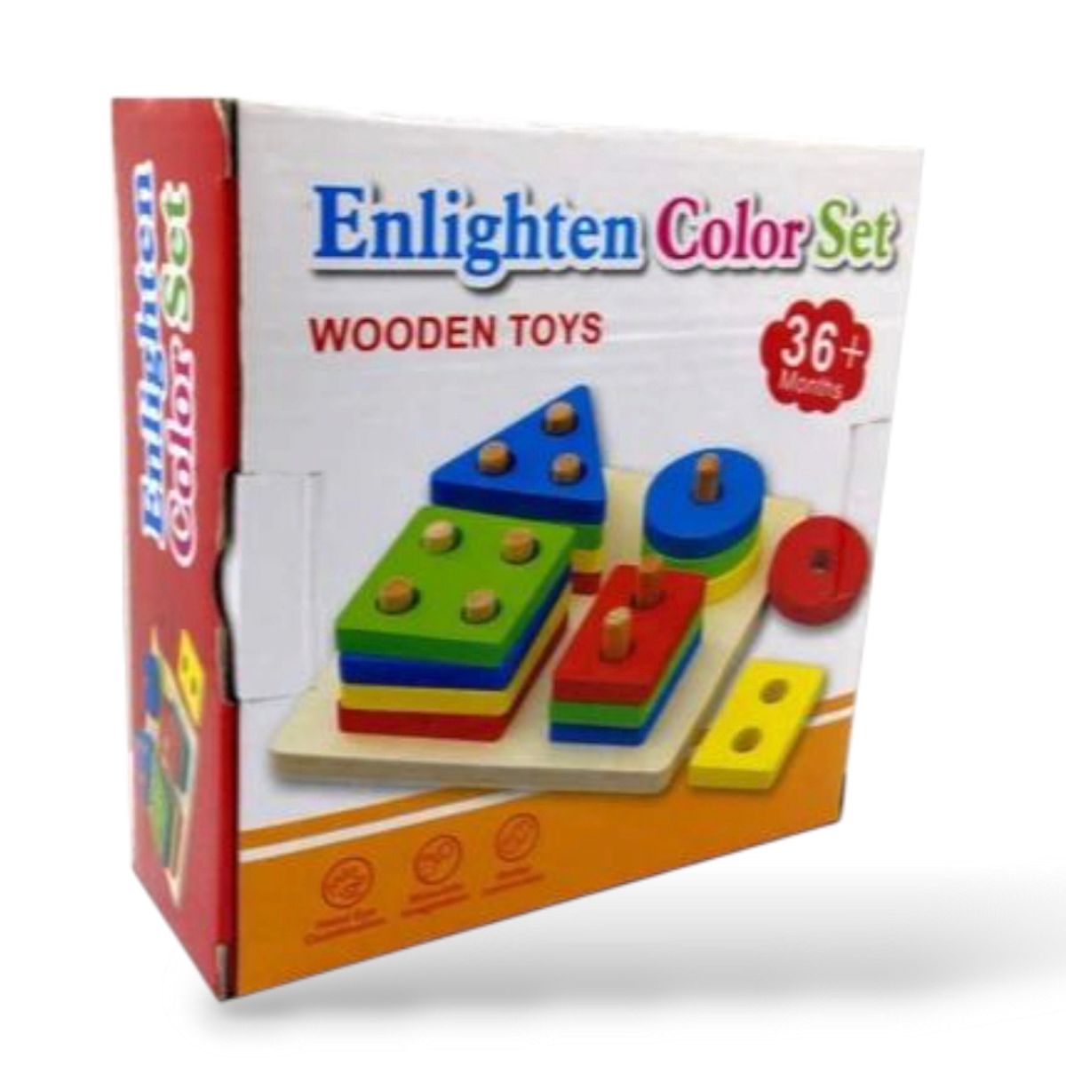 GENERICO - Juego didáctico de figuras geométricas y apilamiento - Plantado x 4