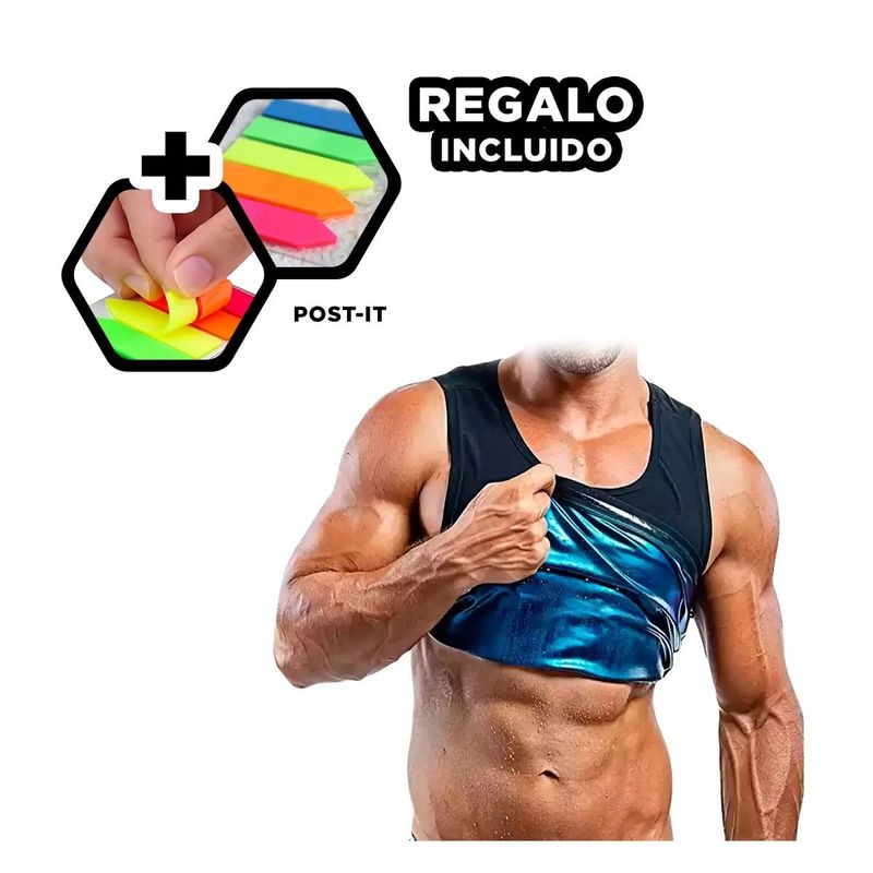 GENERICO - Pack12 Polo Sudadero para Gym en Negr Y+Banderitas Adhesivas
