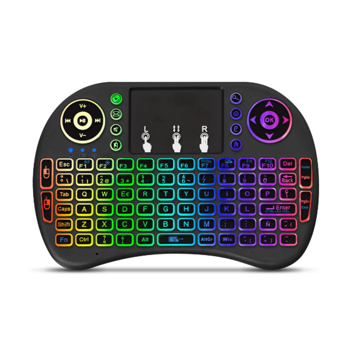CYBERTEL - Mini Teclado Touch Inalámbrico RGB Cybertel Pixel CYB K236 RGB