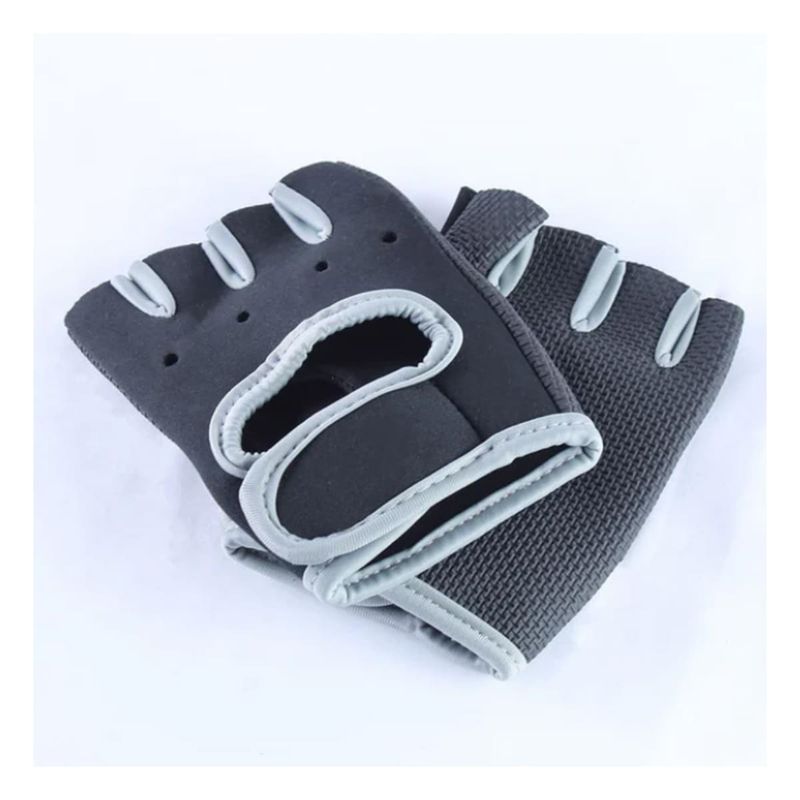 GENERICO - Pack4 Guantes para Ejercicio en Tono Plomo Y+Regalo Stickers